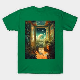 Out of this World - Room with a planetary View T-Shirt